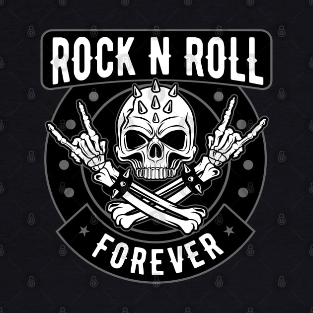 ROCK AND ROLL SKULL by beanbeardy